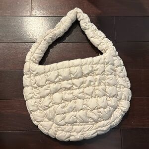 COS Cream Quilted Shoulder Bag
